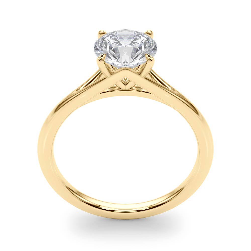 Lab Grown Round Solitaire Engagement Ring