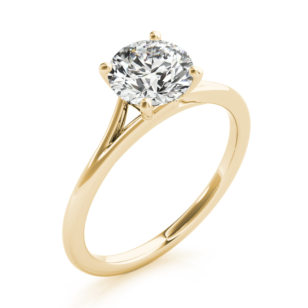 Lab Grown Round Solitaire Engagement Ring