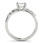 Lab Grown Emerald-Cut Scatter Engagement Ring