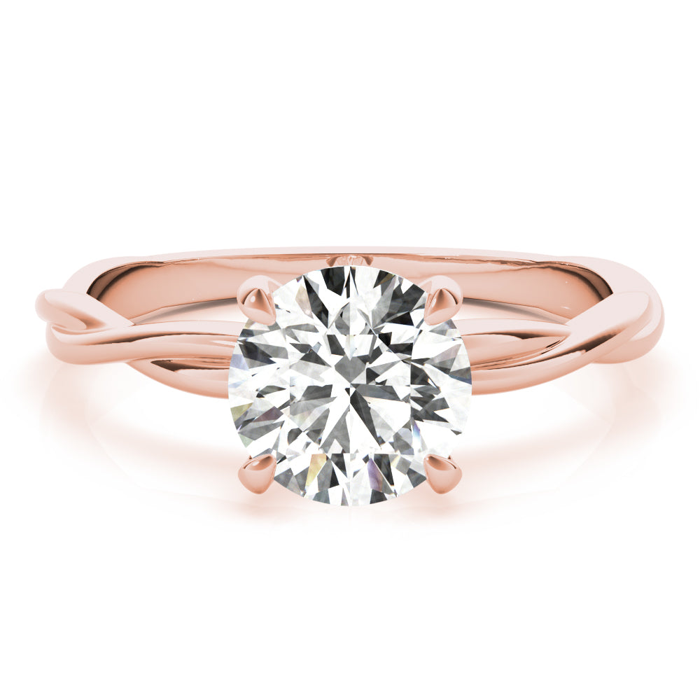 Twisted Solitaire Engagement Ring