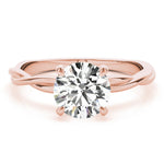 Twisted Solitaire Engagement Ring