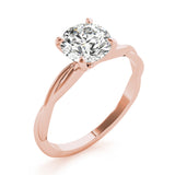 Twisted Solitaire Engagement Ring