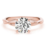 Twisted Solitaire Engagement Ring