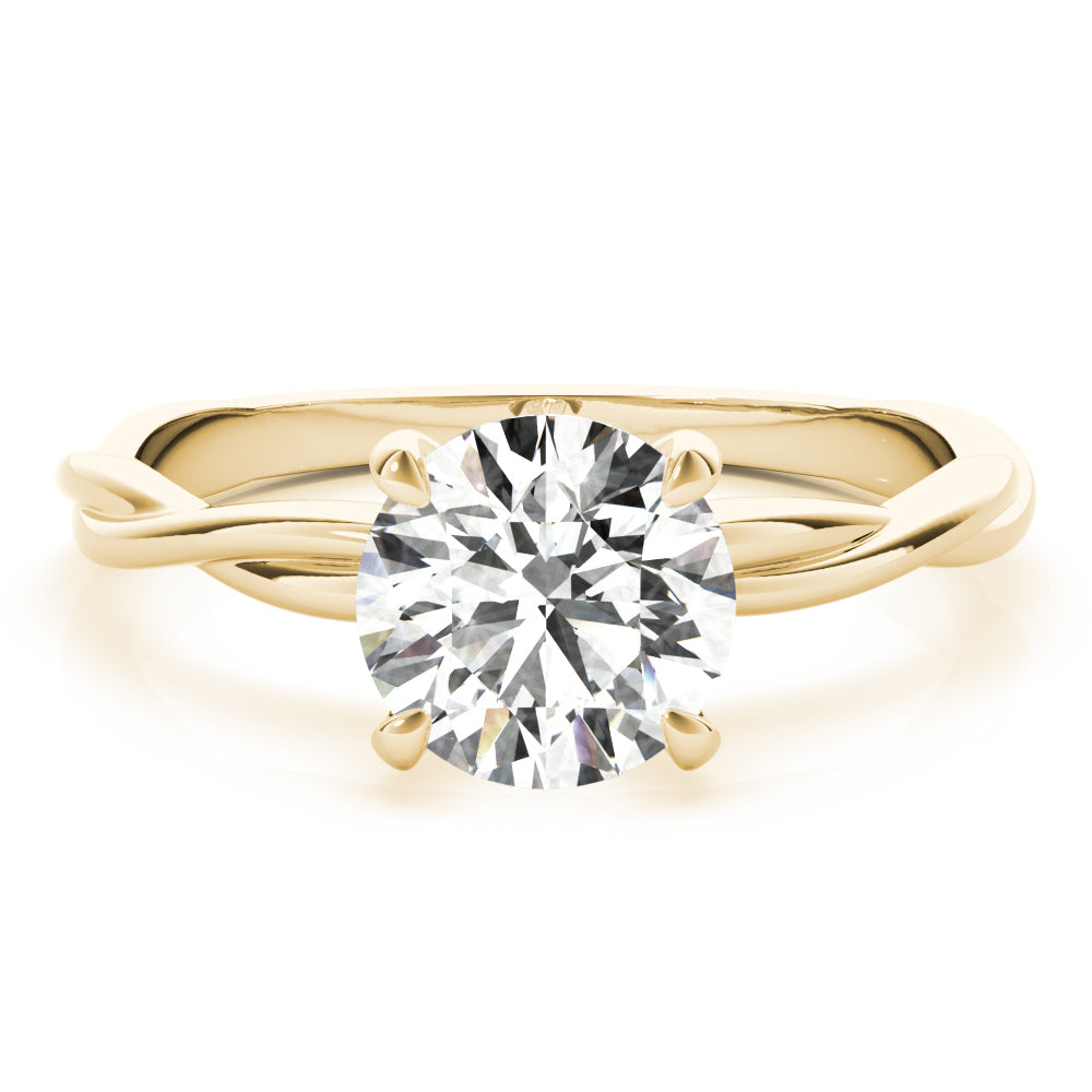 Twisted Solitaire Engagement Ring