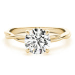 Twisted Solitaire Engagement Ring