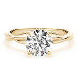 Twisted Solitaire Engagement Ring