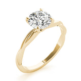 Twisted Solitaire Engagement Ring