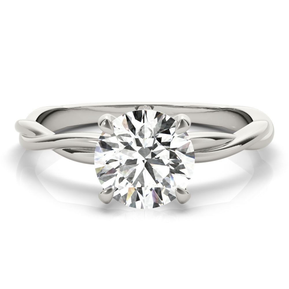 Lab Grown Twisted Solitaire Engagement Ring