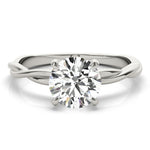 Lab Grown Twisted Solitaire Engagement Ring
