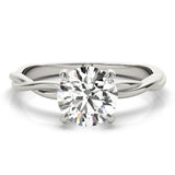 Lab Grown Twisted Solitaire Engagement Ring