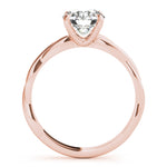 Twisted Solitaire Engagement Ring