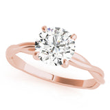 Twisted Solitaire Engagement Ring