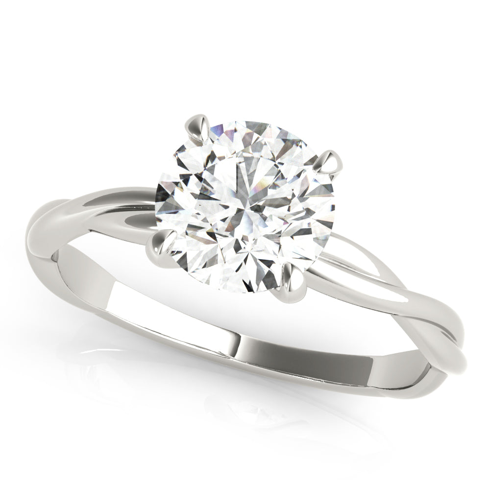 Twisted Solitaire Engagement Ring