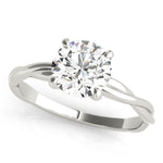 Twisted Solitaire Engagement Ring