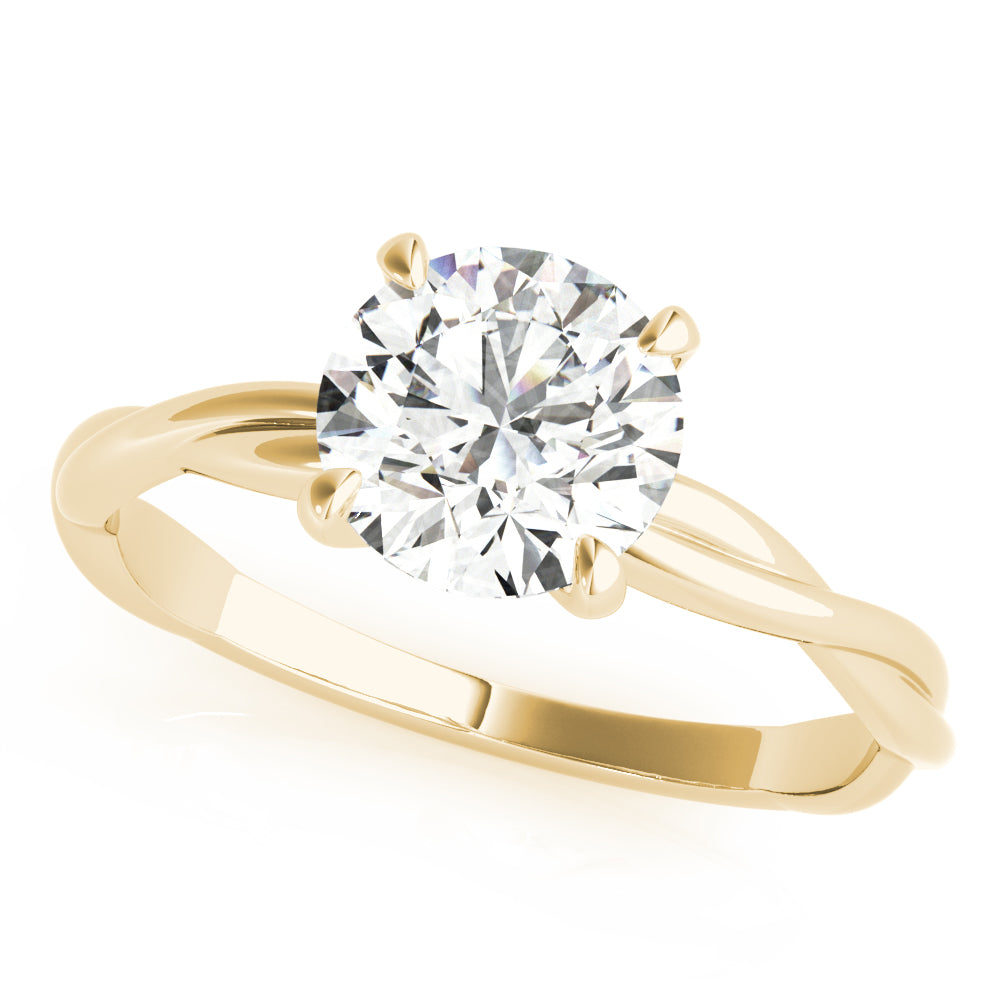 Twisted Solitaire Engagement Ring