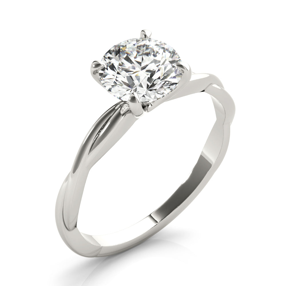 Lab Grown Twisted Solitaire Engagement Ring
