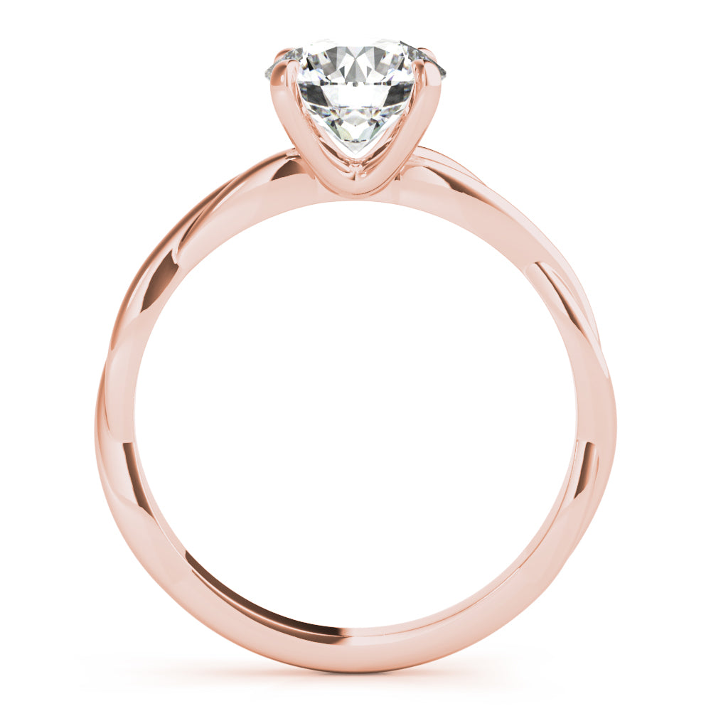 Twisted Solitaire Engagement Ring