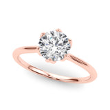 Lab Grown Diamond Tulip Solitaire Engagement Ring