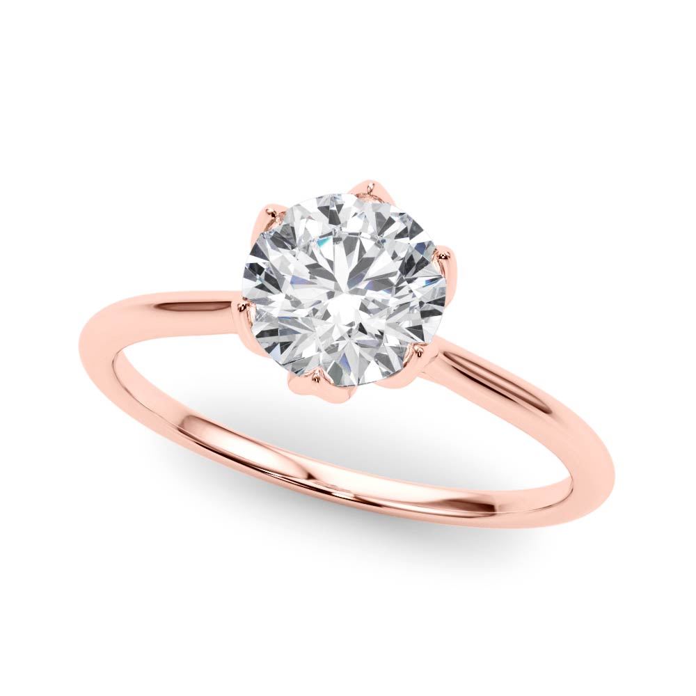 Lab Grown Diamond Tulip Solitaire Engagement Ring