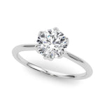 Lab Grown Diamond Tulip Solitaire Engagement Ring