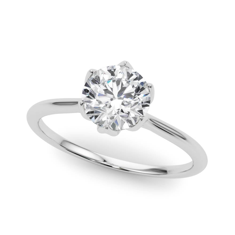 Lab Grown Diamond Tulip Solitaire Engagement Ring