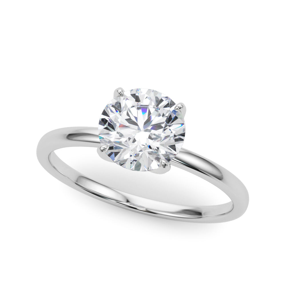 Lab Grown Round Solitaire Engagement Ring