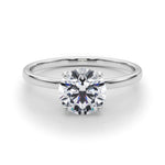 Lab Grown Round Solitaire Engagement Ring