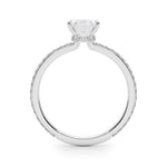 Lab Grown Emerald Cut Hidden Halo Engagement Ring