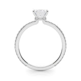 Emerald Cut Hidden Halo Engagement Ring