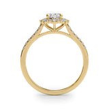 Vintage Inspired Oval Halo Engagement Ring