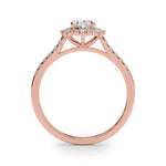 Vintage Inspired Oval Halo Engagement Ring