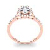 Vintage Inspired Oval Halo Engagement Ring