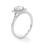 Vintage Inspired Oval Halo Engagement Ring
