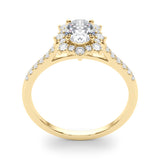 Vintage Inspired Oval Halo Engagement Ring