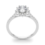 Vintage Inspired Oval Halo Engagement Ring