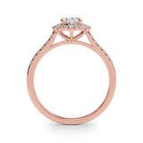 Vintage Inspired Oval Halo Engagement Ring