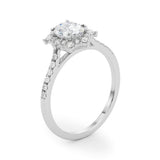 Vintage Inspired Oval Halo Engagement Ring