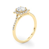 Vintage Inspired Oval Halo Engagement Ring