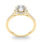 Vintage Inspired Oval Halo Engagement Ring