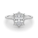 Vintage Inspired Oval Halo Engagement Ring