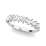 Natural Diamond Fancy Shape Baguette Stackable Wedding Bands
