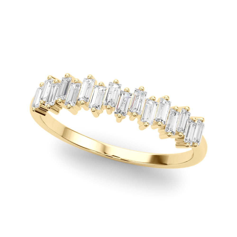 Lab Grown Diamond Fancy Shape Baguette Stackable Wedding Bands