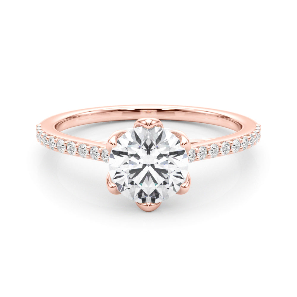 6-Prong Single Row Round Engagement Ring