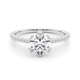 6-Prong Single Row Round Engagement Ring