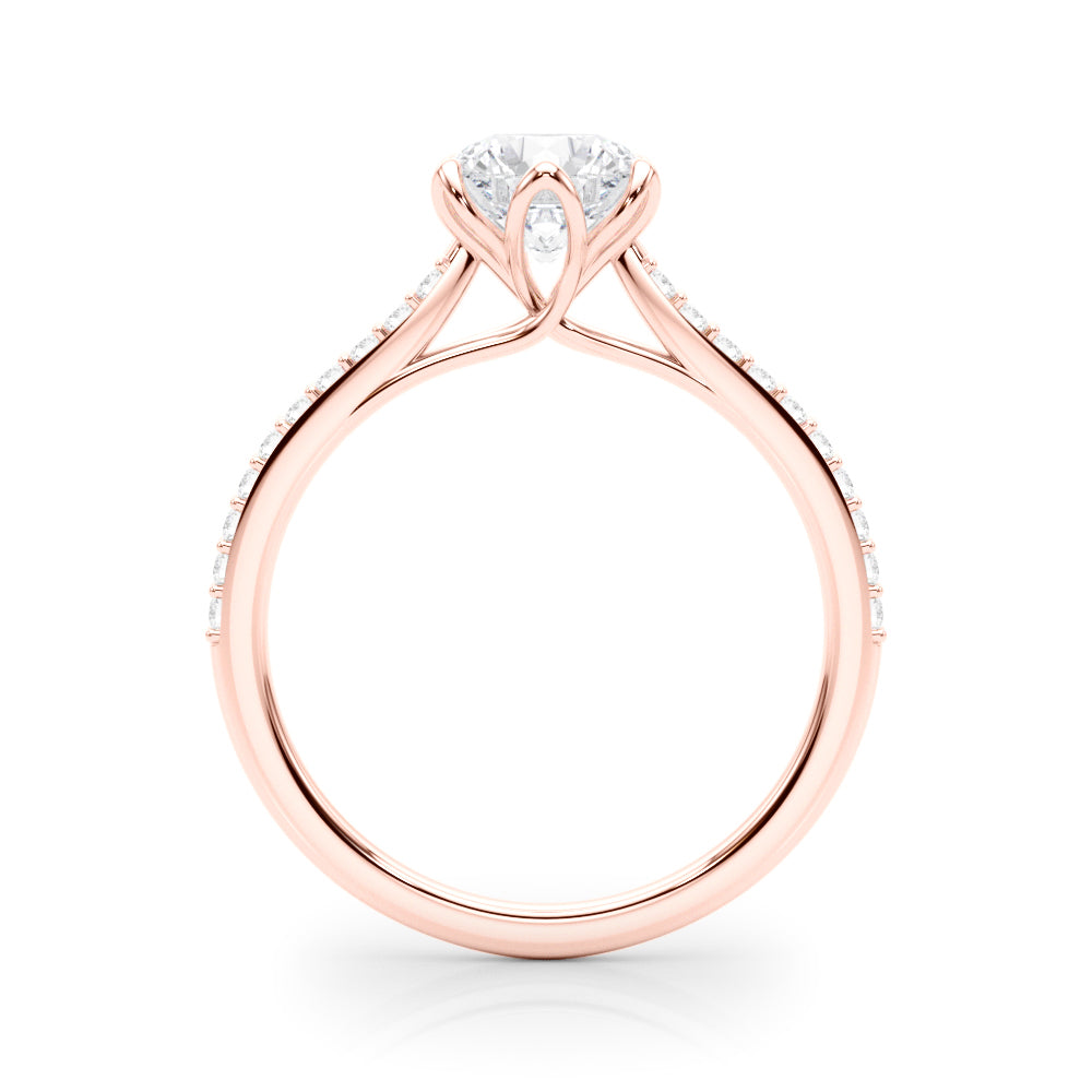 6-Prong Single Row Round Engagement Ring