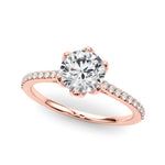 6-Prong Single Row Round Engagement Ring