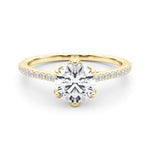 6-Prong Single Row Round Engagement Ring