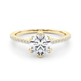 6-Prong Single Row Round Engagement Ring