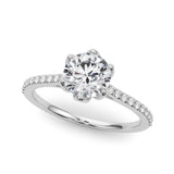6-Prong Single Row Round Engagement Ring