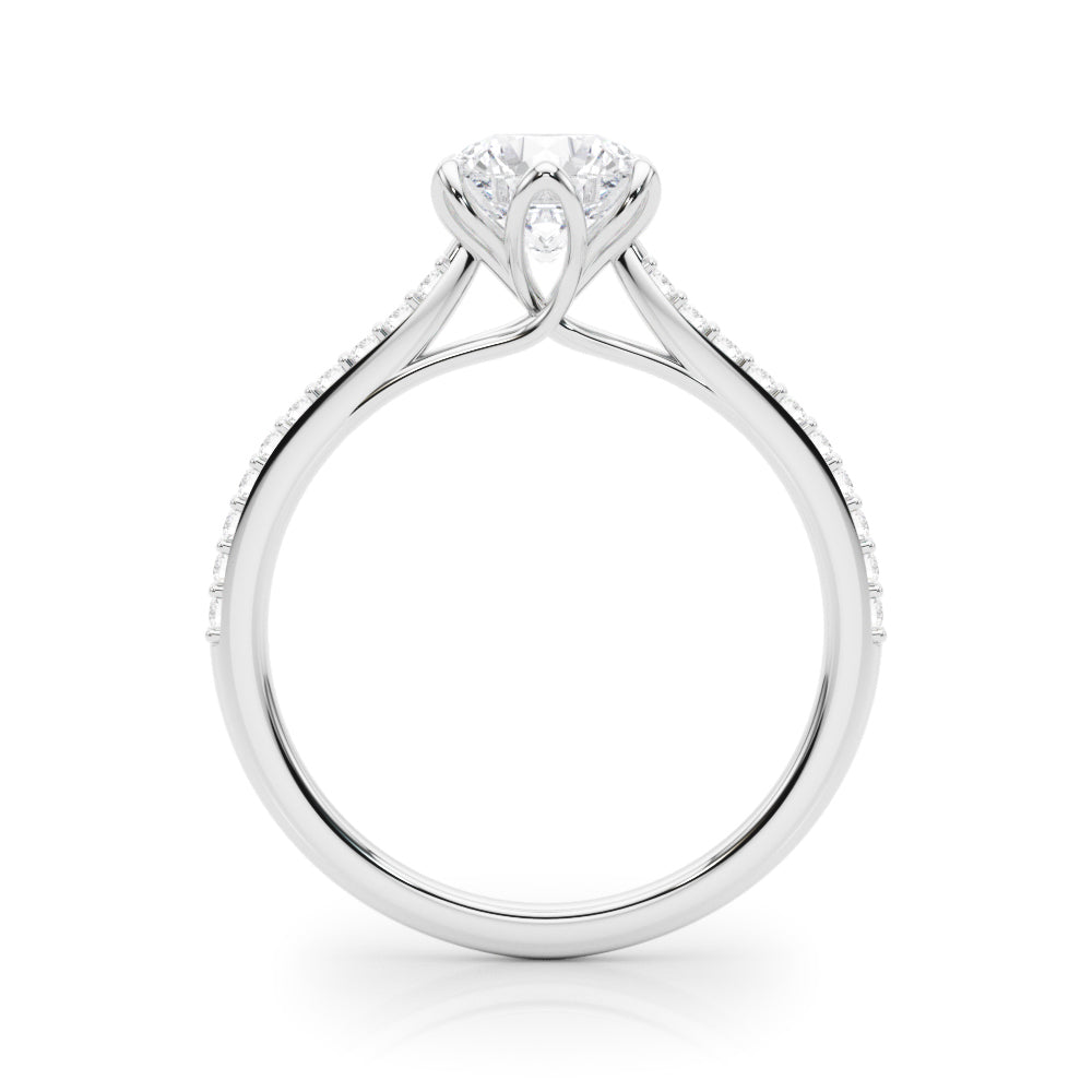6-Prong Single Row Round Engagement Ring